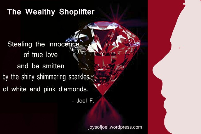 The wealthy Shoplifter, joys of joel poems, poem about love, regrets and amibtion