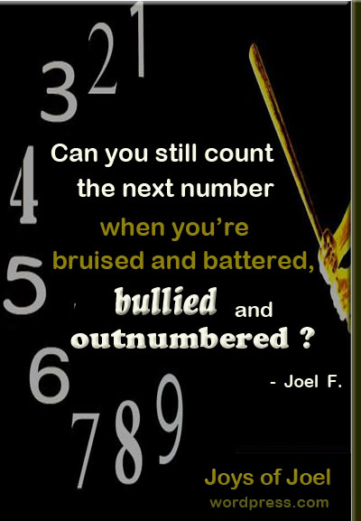 bullying, victims, poem about bullying, abuse, joys of joel poems, outnumbered